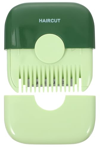 IMIKEYA Tondeuse à Cheveux Manuelle Portable pour Femmes Coupe Fourches et Retouches Plastique et Acier Inoxydable Couleur Vert Avocat Outil Compact et Léger pour Soins Capillaires à