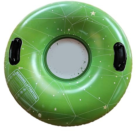 Trineo a - Material de PVC, tubo inflable corto, trineo corto de invierno | Diseño portátil reutilizable con asa, tubo largo para actividades de