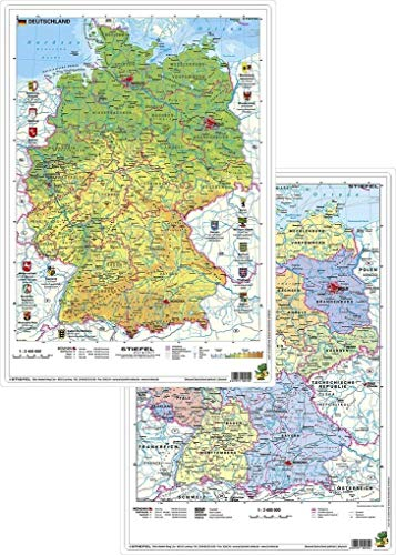 Deutschland physisch/politisch - DUO-Schreibunterlage klein