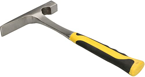 KOTARBAU® Maurerhammer aus Geschmiedet Stahl 1000 g Massiver Ergonomischer Griff Rheinische Form Vibrationsdämpfung Gummigriff