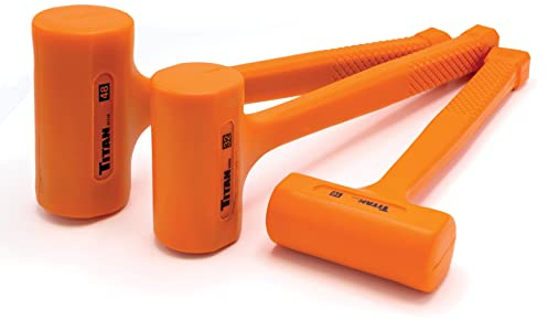 Titan 63143 Lot de 3 marteaux anti-rebonds | Comprend 1 marteau de 453 g, 1 marteau de 907 g et 1 marteau de 1,5 kg
