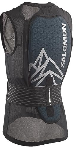 Salomon Flexcell Pro Vest Unisex Back protection Ski Snowboarding MTN, Adaptable protection, Breathability, and Easy to adjust, Black, S