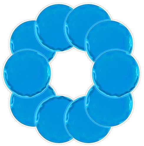umorismo 10 Pcs Gel Ice Packs Ice Pads Small Hot Cold Compress Ice Bag Reusable Small Ice Packs for Kids Adult Beauty,Teeth,Relief,Eye,Fever(Diameter 7CM)