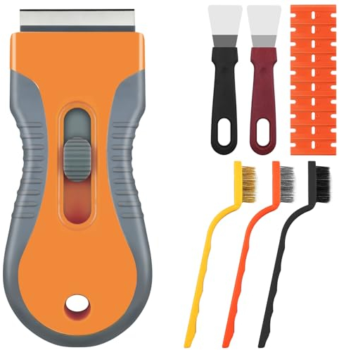 Bohoray 26 Pcs Raschietto per Vetri, Raschietto Vetro, Raschietto per Piano Induzione, Professionale Raschietto per Vernice per Vetro, Raschietto Stabile con Impugnatura, Pulizia, Etichette, Decalcoma