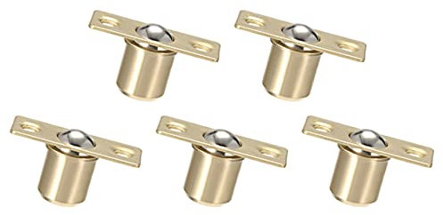 METALLIXITY Armadio Porta Palla Chiusura Chiusura (12,5 x 18mm) 5Set, Regolabile Palla Chiusura Ferramenta - per Casa Cucina Armadio Credenza Porta, Ottone Tono