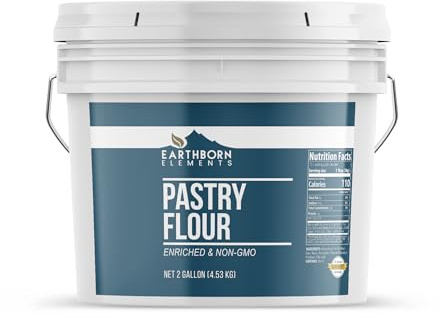 Earthborn Elements Pastry Flour, 2 Gallon Bucket, Baking, Flaky Pastry