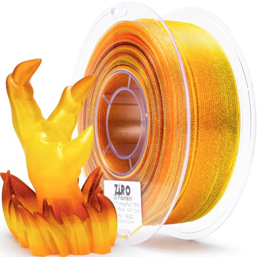 ZIRO Multicolor 3D Drucker Filament, Schneller Farbwechsel Twinkle PLA 1.75mm, Passend für Die Meisten 3D-Drucker, 1KG/2.2lb Spule, Blumenserie-Sonnenblume