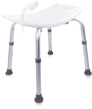 UNLICON- Shower Chair for Elderly Shower Seat for Inside Shower Tool-Free Shower Stool Small with 5 Adjustable Heights Bathtub Chairs for Disabled,Seniors