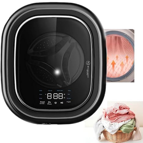 LSBHPPD 1450W Machine à Laver à Tambour Murale Lave Linge Frontal 3kg,8 Programmes,sous-Vêtements Chaussettes Laveuse,pour Appartements,Dortoirs,Hôtel