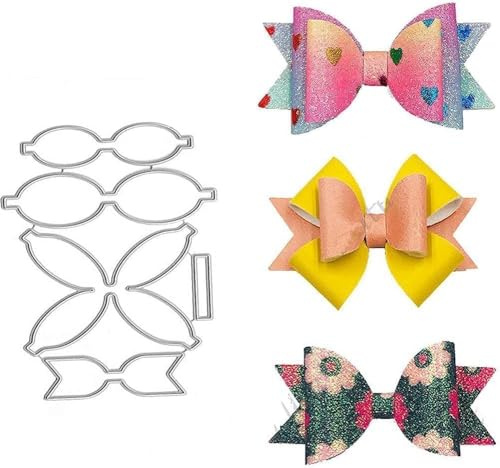 Fustelle a forma di fiocco, stencil in metallo, stencil per fai da te, scrapbooking, album fotografici, decorazioni in rilievo, fustelle di carta per la creazione di biglietti
