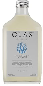 Olas Alcohol Free Mouthwash & Oral Rinse - Marine Bio-Active Mouth Rinse With Essential Oils & Antioxidants for a Healthy Oral Microbiome - Fluoride Free Natural Mouthwash (500 ml)