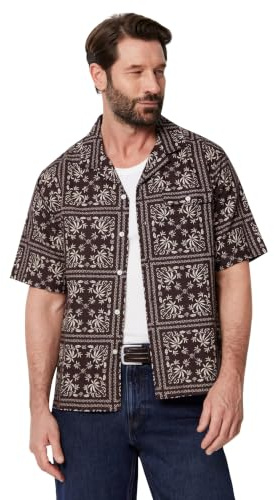 Amazon Essentials Homme Chemise en Lin mélangé à Manches Courtes Coupe décontractée
