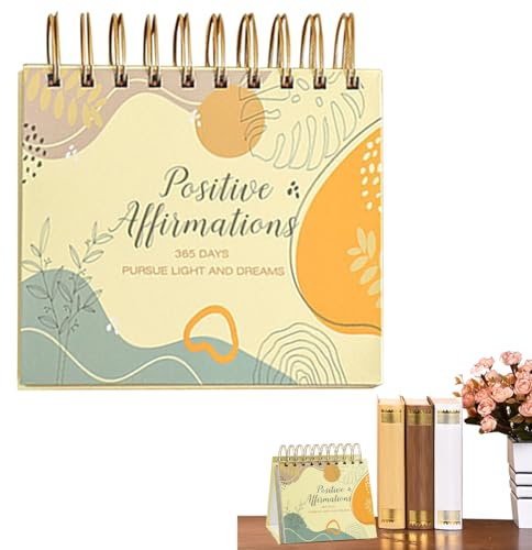 Calendrier De Bureau 2025 - Affirmations Positives Quotidiennes, Planificateur À Rabat 365 Jours | Décoration De Table Pour Maison Bureau, Papier De Haute Qualité, Cadeau Pour Amis Famille Collègue