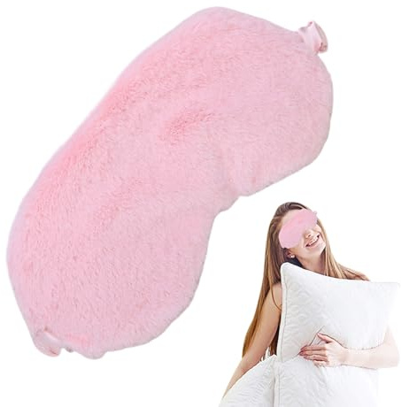 Cubierta de ojos para dormir máscara de sueño oscurecida - Peluche cálido sueño máscara de ojos - Para Mujeres Hombres Viajar Dormitorio Siesta Meditación Noche Avión Hotel Diario Habitación