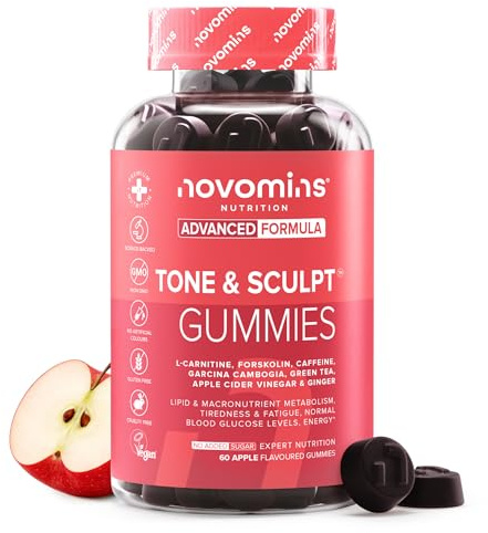 Tone & Sculpt | 60 Gominolas | Forskolina, Garcinia Cambogia | Novomins