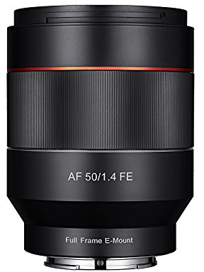 Samyang 50/1,4 Objektiv DSLR Autofokus Sony E Vollformat Fotoobjektiv Lichstärke F1.4, Porträtobjektiv NiftyFifty Objektiv schwarz