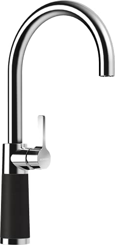 SCHOCK Küchenarmatur SC-520 Nero – Hochdruck Armatur CRISTALITE mit Festauslauf und Standard Norm-Anschlüssen