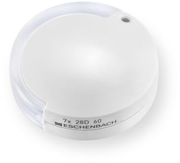 Eschenbach Optik Lupe Einschlaglupe mobilent, 7,0 x, weiß, mit Umhängekordel