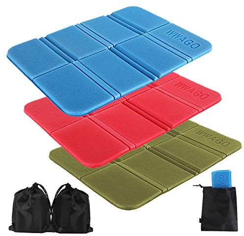 Faltbares Sitzkissen Outdoor, 3 Stück Sitzkissen Outdoor, Sitzunterlage Outdoor Faltbares, Wander Zubehör Outdoor Ausrüstung Thermo Matte Kinder für Garten Hiking Camping Picknick Wander