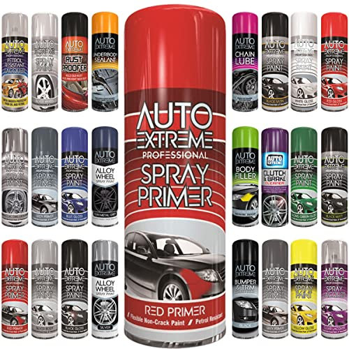 Classic Signature - 1 x Auto Extreme Red Primer Spray Paint 400ml, Professional Quality, Perfect Finish for Cars, Bikes,Vans, Metal, Wood