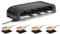 Stöckli Raclette PIZZAGrill for8, Raclette in Anthrazit + 2 x Pizza/Keramikpfännchen Set