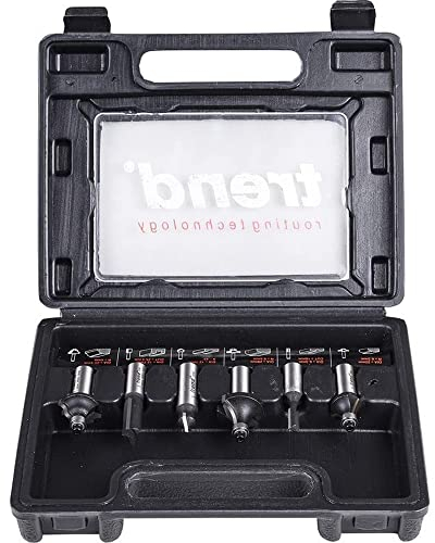 Trend 6-teiliges Starter-Fräser-Set, 12 mm Schaft, enthält eine Auswahl an Hartmetallfräsern für die dekorative Holzbearbeitung, SET/SS11X12MMTC