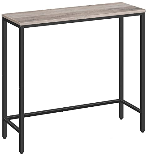 HOOBRO Consolle Ingresso, 75 cm Tavolo Console Stretto, Piccolo Tavolo per Decorazioni, Tavolino da Divano, Corridoio, Soggiorno, Assemblaggio Semplice, Greige EBG75XG01