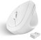perixx PERIMICE-719W Wireless Portable Vertical Mouse - Silent Clicks - Right-Handed Design - White