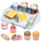 RILSO Wooden Food Toys Kitchen Accessories for 2-4 Year Old Girls Boys, Birthday Gifts, Toddler Role Play Set for Children