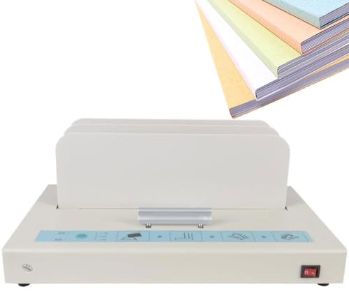 Encuadernadora eléctrica de fusión en caliente para oficina, carpeta térmica de archivos A3/A4/A5/A6, grosor de encuadernación de 50 mm, control de temperatura de 3 engranajes, sujeción automática -