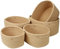 Mozvvco 5er Set Baumwollseil Aufbewahrungskorb,Körbchen Wickeltisch Organizer Korb Aufbewahrung,Storage Basket für Bad Badezimmer Kinderzimmer Wickeltisch(Jute)