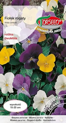 Verdica Semillas de viola cornuta con cuernos – Larga floración, belleza multicolor para camas, bordes y contenedores, ideal para exhibiciones de 15-20 cm