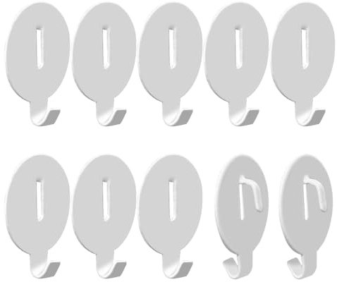 MUWINC Crochets Pour Panneaux Perforés - 10 Pièces Rangement Outils Mural,Pour Suspendre Des Objets Et Des Accessoires De Boîtes De Rangement(Blanc,Ronde)