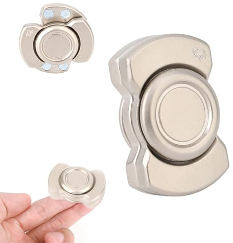 Penitue Hand Spinner Adulte, Toupie Magnétique Durable à Cliquet Outil Amusant et Silencieux pour Se Concentrer Convient aux Adultes Adolescents Garçons Enfants (Argenté)