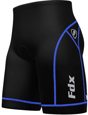 FDX Cycling Shorts Men 4D Pad Breathable Quick Dry MTB Undershorts Blue XL