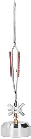 Jerliflyer Juwelier Werkzeug lötpinzette,Löt Halter mit Lötpinzette, Pinzette mit Sockel dreihändige Pinzette Cross Lock Schmuckschweißpinzette Basis 360 ° Rotation (straight mouth)