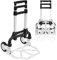 Carretilla de Mano portátil Plegable y Extensible con Ruedas- Carro de Transporte Aluminio Ligero- con Cuerdas de Goma Incluidas- Carga Capacidad máxima 75Kg- Carrito- hogar- Playa- Garaje- Oficina.