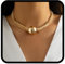 Handcess Boho Chunky Halskette Gold Choker Halsketten Punk Halskette Kette für Frauen und Mädchen
