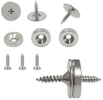 gweryho Set of 8 Magnetic Cabinet & Door Latch Catch Closures Cabinet Hardware Fittings Concealed Magnetic Door Latch Catch Closures Cabinet Hardware Fittings for Household Doors Glass Doors