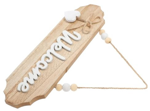 TOGEVAL Letrero De Bienvenida De Madera Rústica De Doble Cara Para Decoración De Puertas 30x20 Cm Colgante Decoración De Porches Para Exteriores