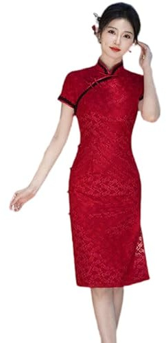 Namufeitrade Vintage Qipao Dress for Women - Streetwear Traditional Chinese Clothing Cheongsam Chinese Qipao Ethnic Style Fashion Clothes