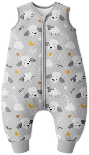 Looxii Gigoteuse Bébé avec Pieds Coton Gigoteuse Tog 2.5 sac de Couchage Toute l'année pour 4-6 Ans Enfants Garçons Filles 100cm