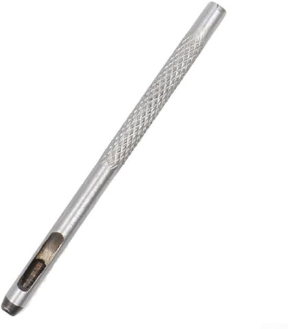 Eawfgtuw Herramienta perforadora de cuero de 1,5 a 4 mm redonda para juntas de correa de reloj, plástico, goma, vinilo, bricolaje, artesanía en cuero, herramienta manual de acero 45# (3 mm)