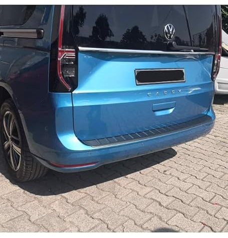 For VW Caddy MK5 (2021 Onwards) Rear Bumper Protector - New Shape Only - ABS Black Boot Sill Guard Scratch Cover