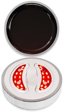 Synea Glowpads Pro EMS-Mikrostrom-Augenmassagegerät mit Rotlichttherapie, gegen Augenringe, Schwellungen und Tränensäcke, tragbares USB-Ladegerät