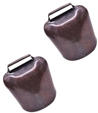 Sosoport Campane per Animali da Allevamento in Ferro Spesso, Set 2 Pezzi Bronzo Rosso, Campanelle per Pecore, Cavalli e Mucche, Ciondoli Decorativi da Appendere Suono Nitido per Uso