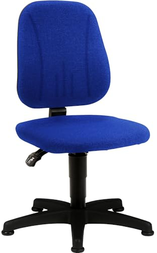bimos | Arbeitsdrehstuhl | mit Gasfeder-Höhenverstellung | Stoffbezug | blau | mit Bodengleitern