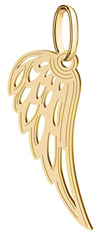 Eurojewellery ej 9ct Yellow Gold Guard Angel Wing Pendant Charm for Necklace