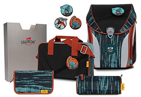 DerDieDas Schulranzen Set 5-TLG. Ergoflex MAX Buttons Big Rex