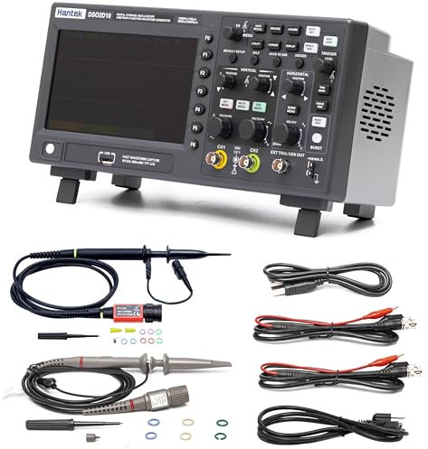 Hantek DSO2D10 Digital Storage Lab Oscilloscopes 100MHz Bandwidth 2CH Dual Channel 1GSa/s 8M Memory Depth with 1CH Waveform Generator